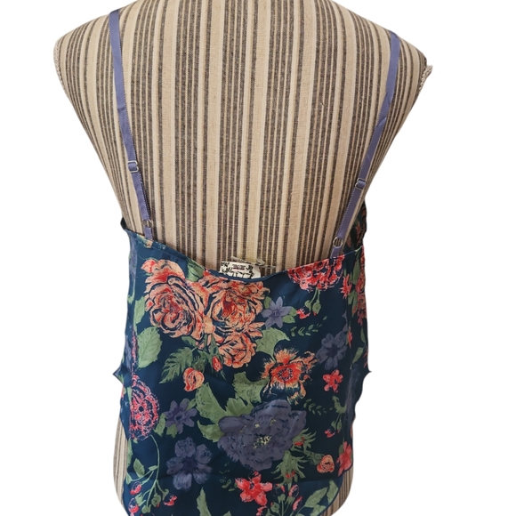 Free People Intimately Women Multicolor Flower Spaghetti straps  Tank top Size S - Picture 5 of 12